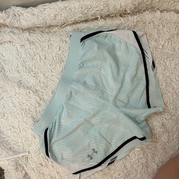 Under Armour Running Shorts Small Blue and White - Picture 1 of 3